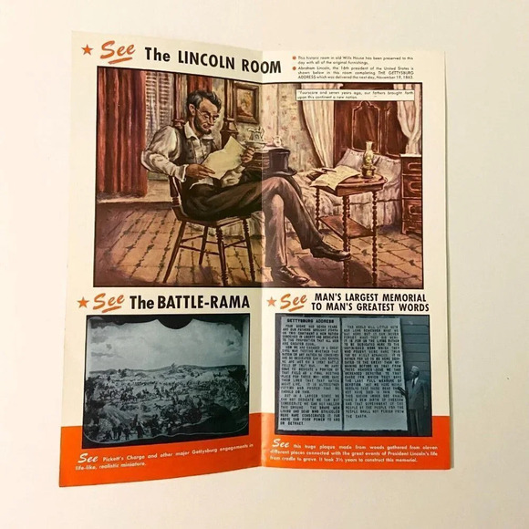 Vintage  The Lincoln Room Museum Pennsylvania Brochures Pamphlets - Picture 5 of 7